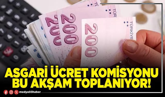 Asgari ücret komisyonu bu akşam toplanıyor!