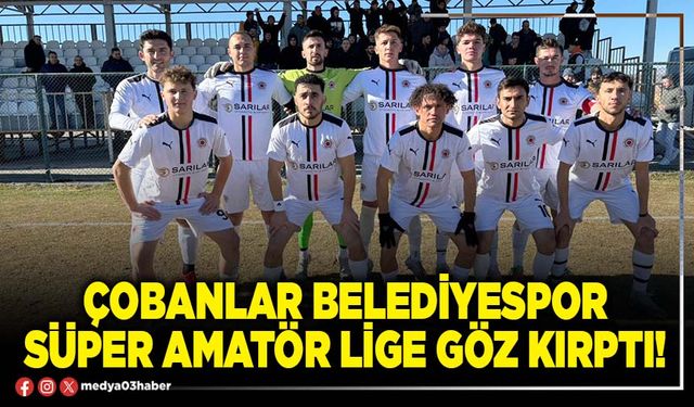 Çobanlar Belediyespor süper amatör lige göz kırptı!