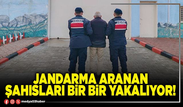 Jandarma aranan şahısları bir bir yakalıyor!