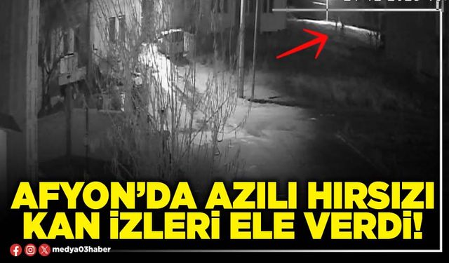 Afyon’da azılı hırsızı kan izleri ele verdi!