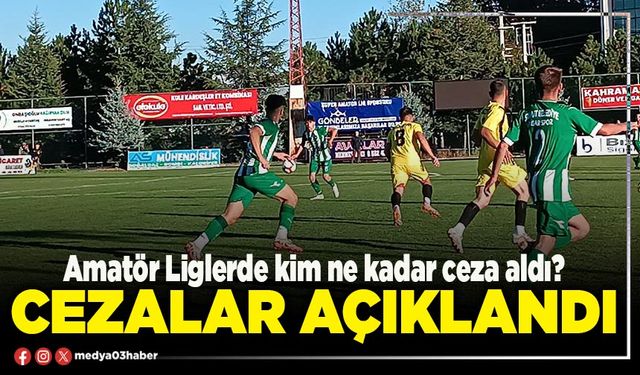 Cezalar açıklandı