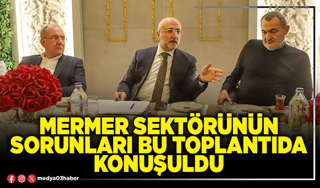 Mermer sektörünün sorunları bu toplantıda konuşuldu