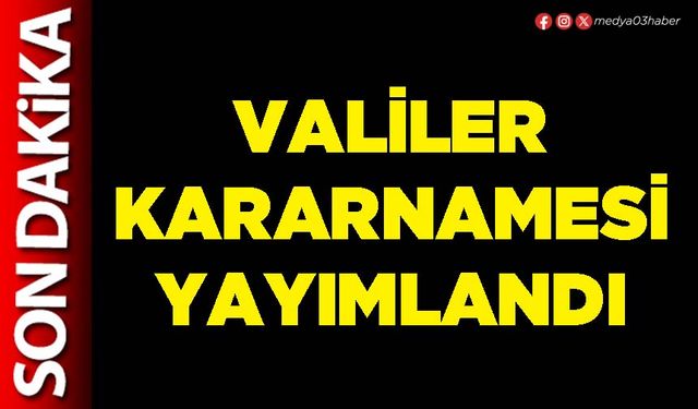 Valiler kararnamesi yayımlandı