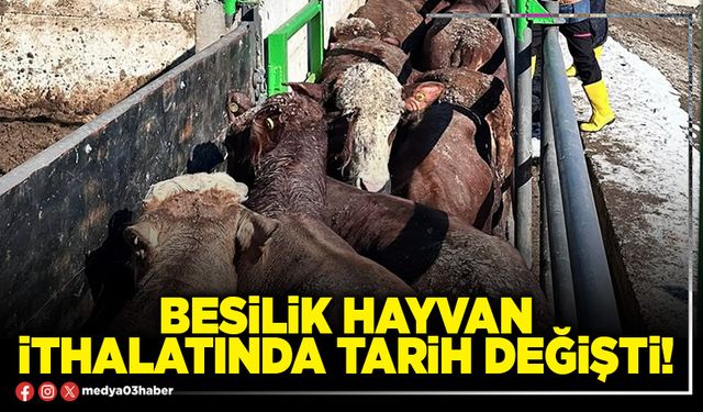 Besilik hayvan ithalatında tarih değişti!