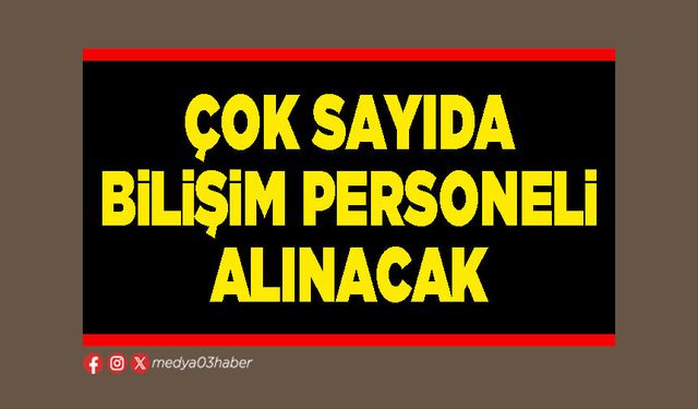 Çok sayıda bilişim personeli alınacak