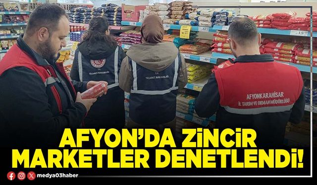 Afyon’da zincir marketler denetlendi!