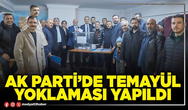 AK Parti’de temayül yoklaması yapıldı