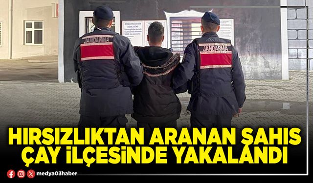 Hırsızlıktan aranan şahıs Çay ilçesinde yakalandı