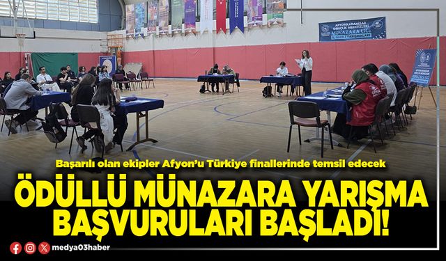 Ödüllü münazara yarışma başvuruları başladı!
