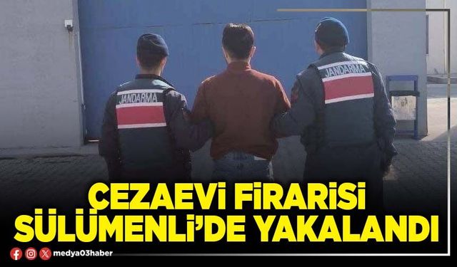 Cezaevi firarisi Sülümenli’de yakalandı