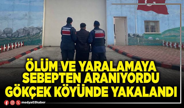 Ölüm ve yaralamaya sebepten aranıyordu Gökçek Köyünde yakalandı