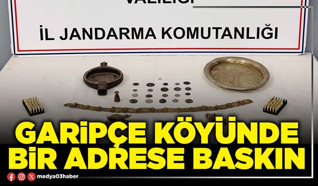 Garipçe Köyünde bir adrese baskın