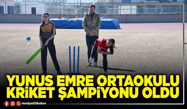 Yunus Emre Ortaokulu Kriket şampiyonu oldu