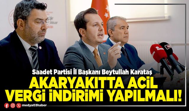 Akaryakıtta acil vergi indirimi yapılmalı!