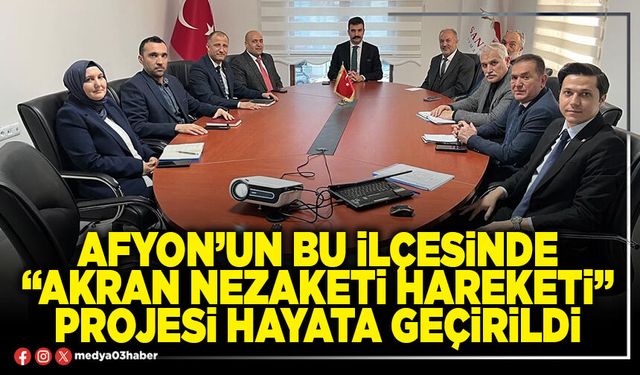 Afyon’un bu ilçesinde “Akran Nezaketi Hareketi” projesi hayata geçirildi
