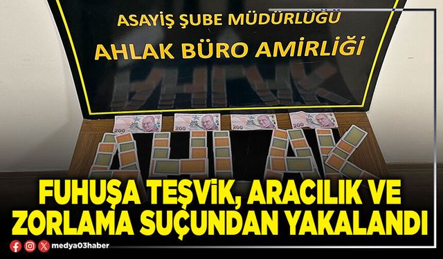 Fuhuşa teşvik, aracılık ve zorlama suçundan yakalandı