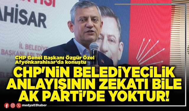 CHP'nin belediyecilik anlayışının zekatı bile AK Parti'de yoktur!