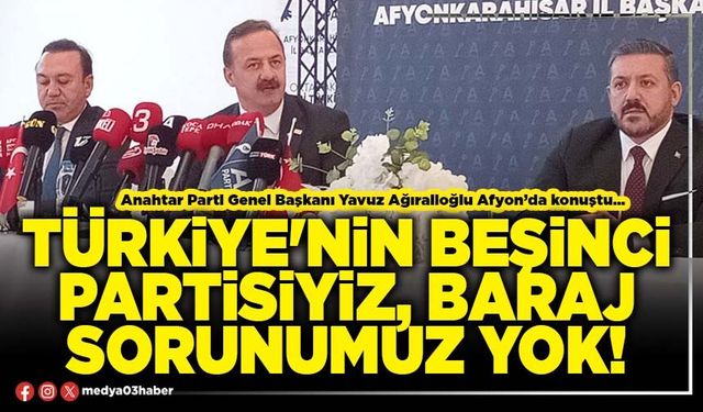 Türkiye'nin beşinci partisiyiz, baraj sorunumuz yok!
