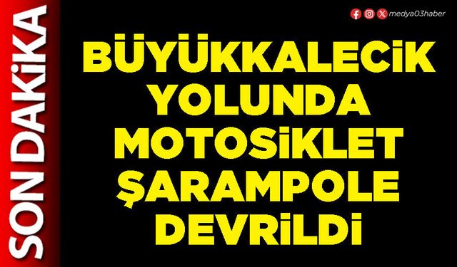 Büyükkalecik yolunda motosiklet şarampole devrildi