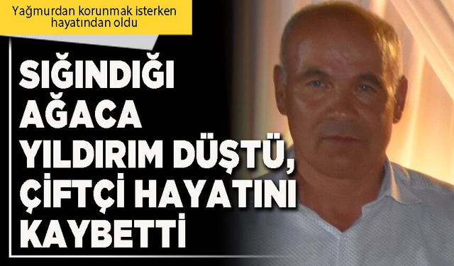 Sığındığı ağaca yıldırım düştü, çiftçi hayatını kaybetti