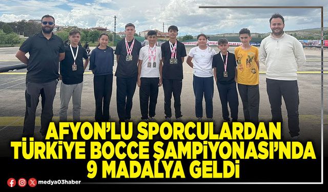 Afyon’lu sporculardan Türkiye Bocce Şampiyonası’nda 9 madalya geldi