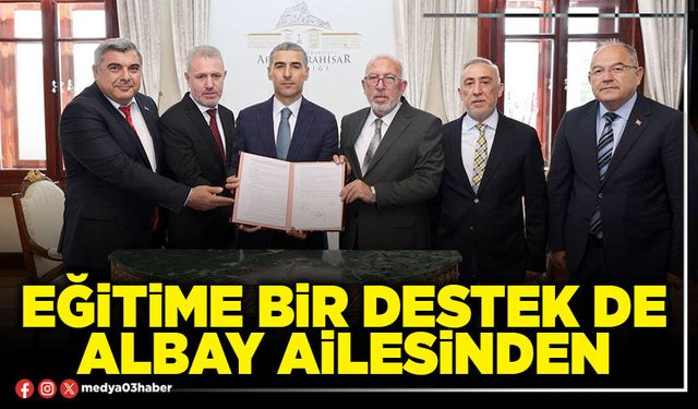 Eğitime bir destek de Albay ailesinden
