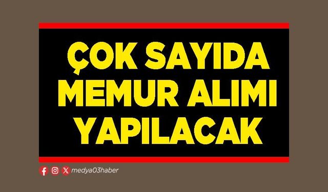 Cok sayıda memur alımı yapılacak