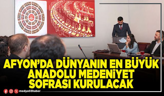 Afyon’da Dünyanın En Büyük Anadolu Medeniyet Sofrası kurulacak