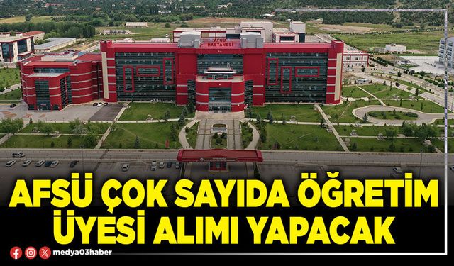 AFSÜ çok sayıda öğretim üyesi alımı yapacak