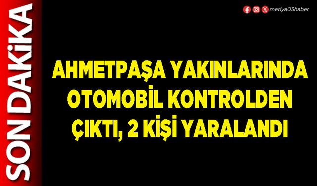 Ahmetpaşa yakınlarında otomobil kontrolden çıktı 2 kişi yaralandı