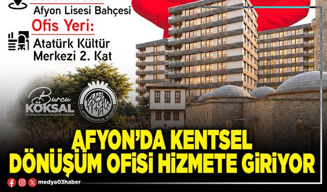 Afyon’da Kentsel Dönüşüm Ofisi hizmete giriyor