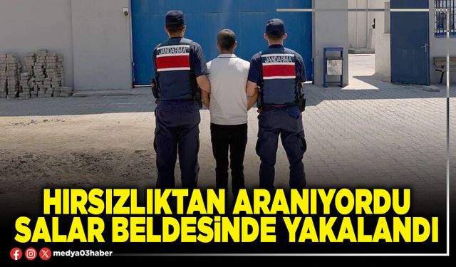 Hırsızlıktan aranıyordu Salar beldesinde yakalandı
