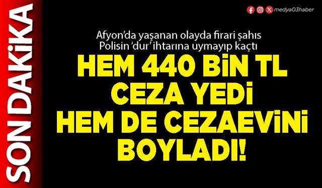 Hem 440 Bin TL ceza yedi hem de cezaevini boyladı!