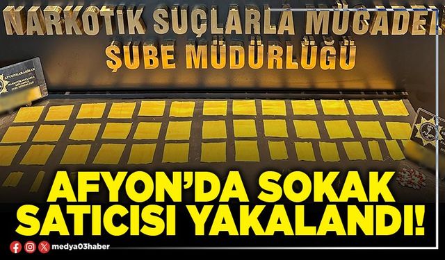 Afyon’da sokak satıcısı yakalandı!