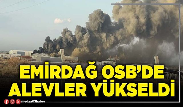 Emirdağ OSB’de alevler yükseldi