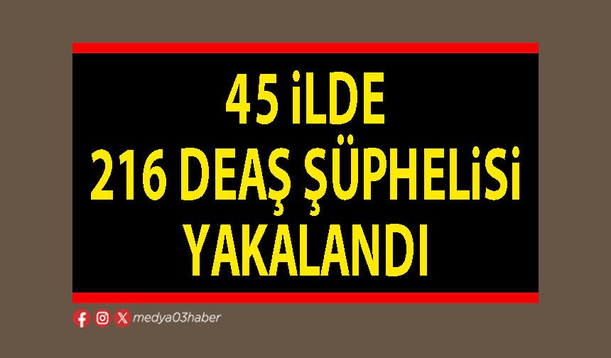 45 İlde 216 DEAŞ şüphelisi yakalandı