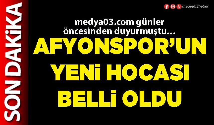 Afyonspor’un yeni hocası belli oldu