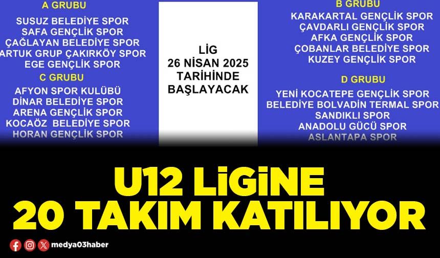 U12 Ligine 20 takım katılıyor