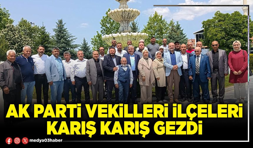 AK Parti vekilleri ilçeleri karış karış gezdi