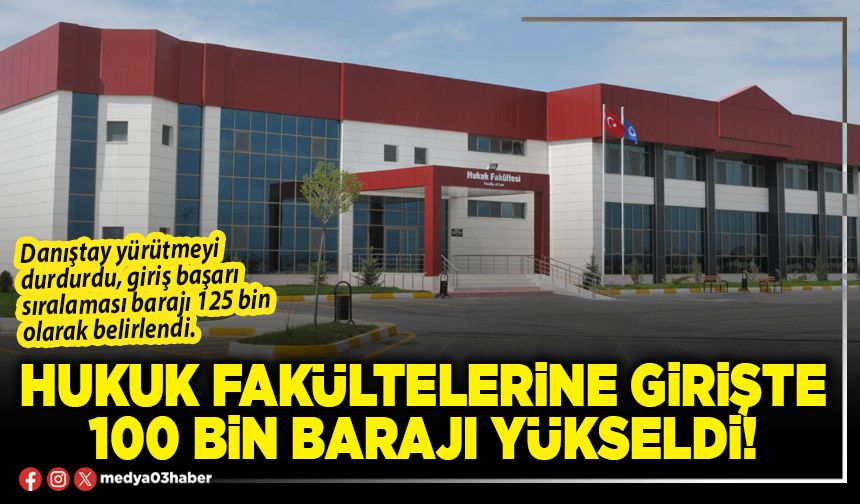 Hukuk Fakültelerine girişte 100 bin barajı yükseldi!