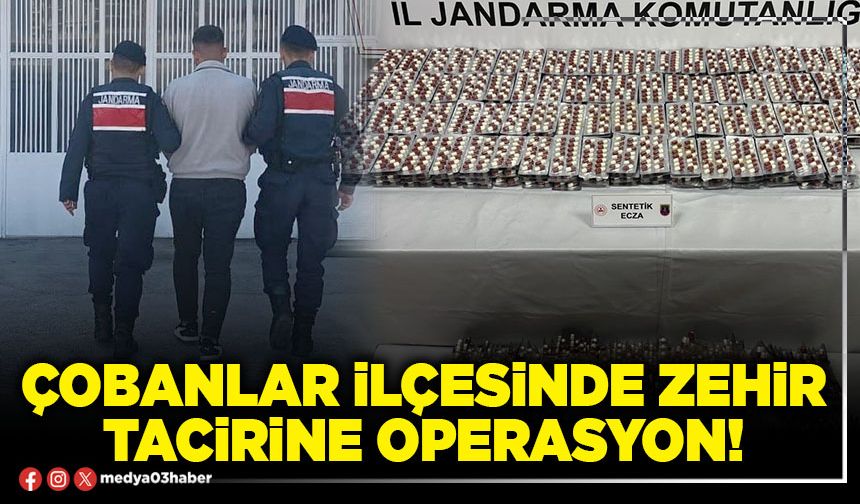Çobanlar ilçesinde zehir tacirine operasyon!