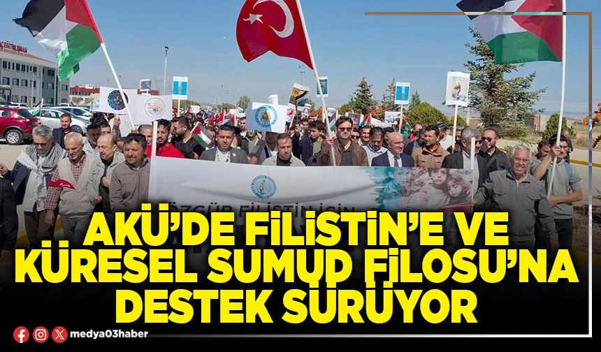 AKÜ’de Filistin’e ve Küresel Sumud Filosu’na destek sürüyor