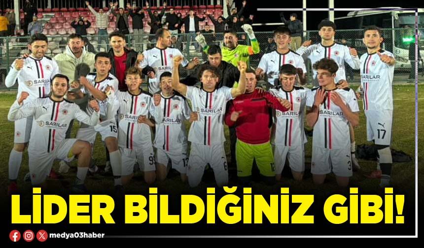 Lider bildiğiniz gibi!