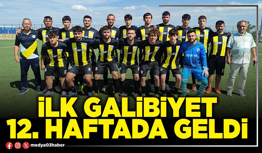 İlk galibiyet 12. haftada geldi