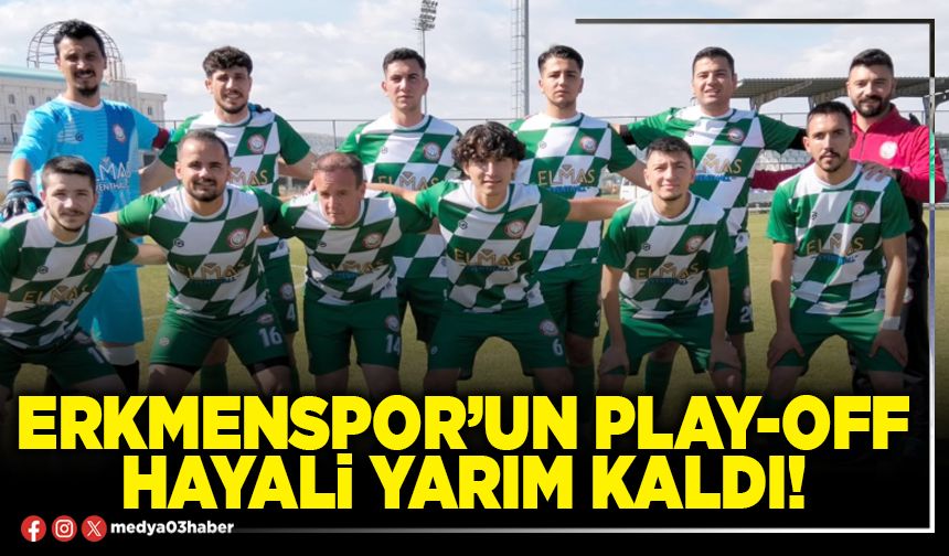 Erkmenspor’un play-off hayali yarım kaldı!