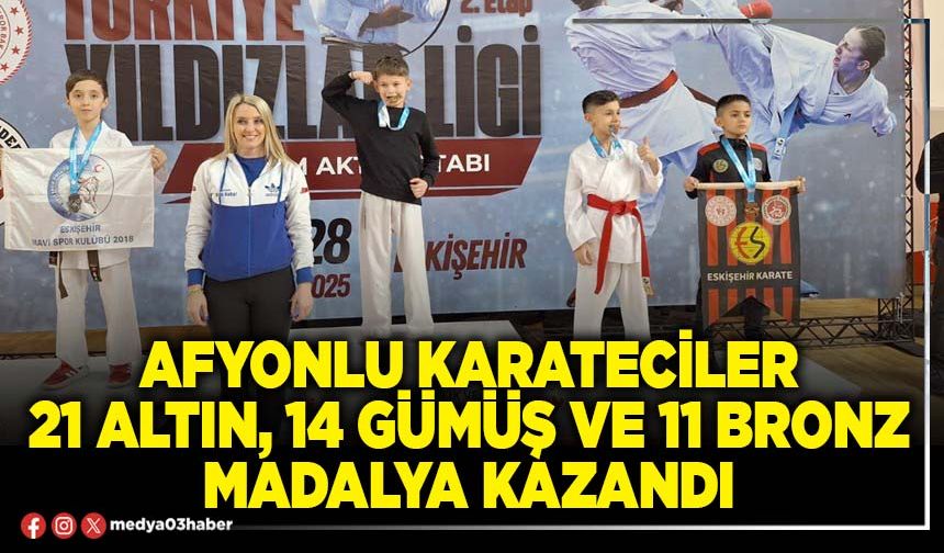 Afyonlu Karateciler 21 altın, 14 gümüş ve 11 bronz madalya kazandı