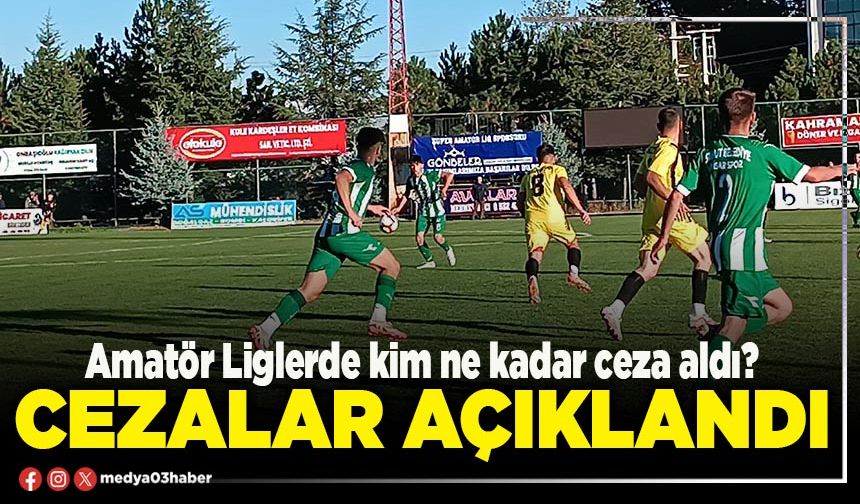 Cezalar açıklandı