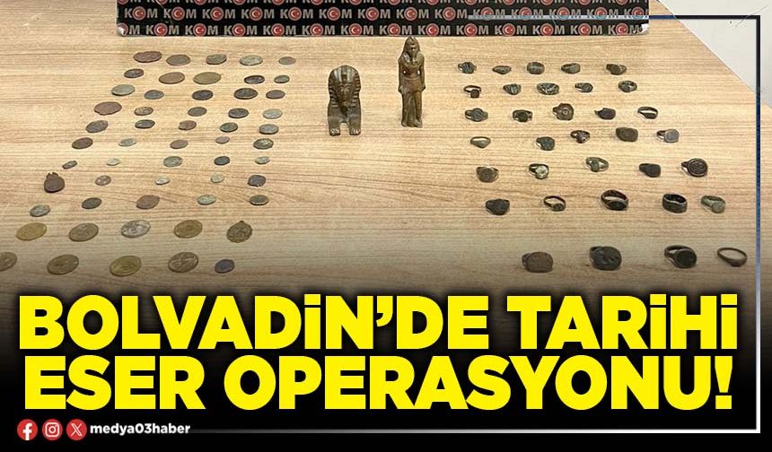 Bolvadin’de tarihi eser operasyonu!