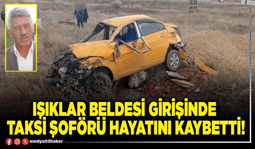 Işıklar beldesi girişinde taksi şoförü hayatını kaybetti!