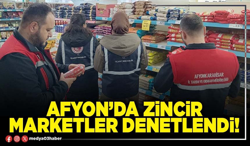 Afyon’da zincir marketler denetlendi!